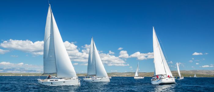 Sailing yachts in september